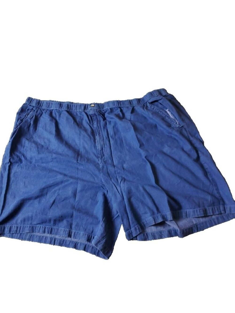 KingSize Elastic Shorts Mens 5XL Big Tall Denim Blue Pull On Jorts Cotton y2K